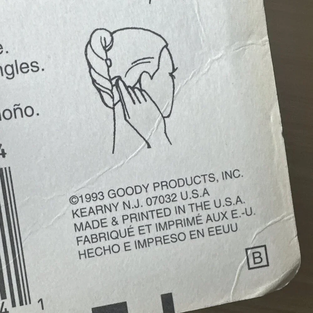 GOODY 2 Chignon Hair Pins Faux Tortoise Plastic Vintage 1993 New In Pkg Made USA